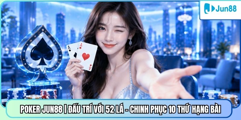 Poker Jun88 | Đấu Trí Với 52 Lá - Chinh Phục 10 Thứ Hạng Bài