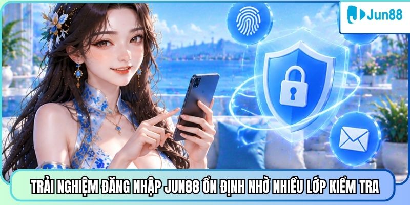 Trải nghiệm đăng nhập Jun88 ổn định nhờ nhiều lớp kiểm tra