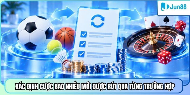 Xác định cược bao nhiêu mới được rút qua từng trường hợp